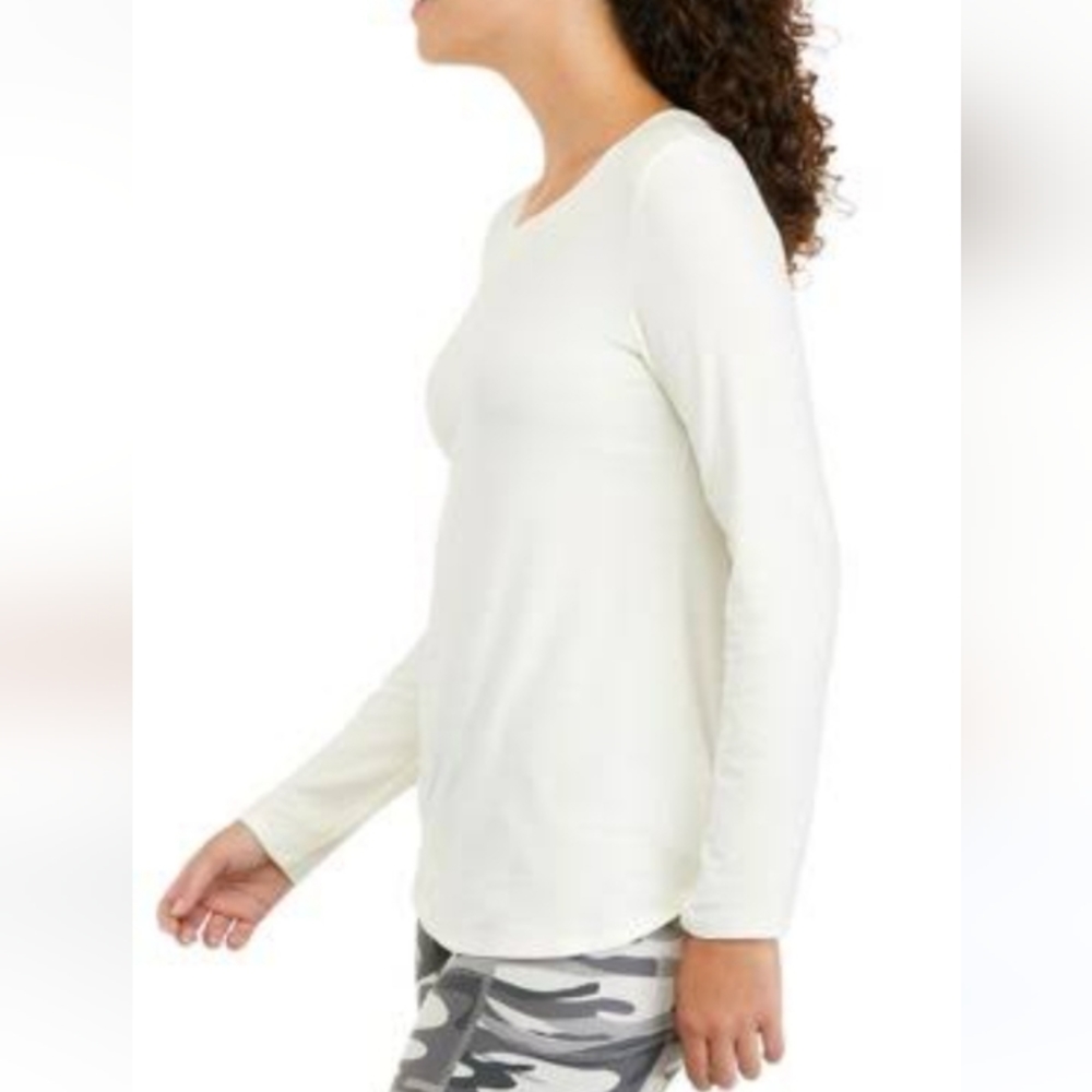 Apt. 9 Basic White Long Sleeve Tee - image 2